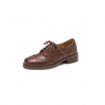 2024 Naiste Pumbad Oxfordid S&uuml;giskingad Naistele Ehtsast Nahast Brogues Retro Paeltega Loaferid Vabaaja K&auml;sitsi Valmistatud Mustad T&uuml;drukute Kingad 36 pruun