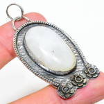 Rainbow Moonstone Handmade 925 Sterling Silver Gift Pendant 2.44 h3m00