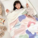 Piimane sametist tekk lastele, paksendatud lambavillast tekk, paksendatud kahepoolne sametist l&otilde;una 120 150cm