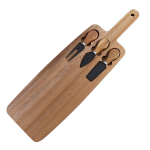 Juustulaud koos 3 noa komplektiga, Akaatsia puidust juustu serveerimislaud, vorstitarvikud Kingitus koduse pulmapeo jaoks