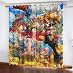 Monkey D Luffy Kodu Multikardin One Piece Armas Tr&uuml;kis Valgust filtreerivad Kardinad Elutuba Magamistuba Soojuse ja P&auml;ikesekaitse 100x140cm