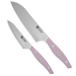 ZWILLING Fit II 2tk roostevabast terasest valmistatud n&otilde;udepesumasinaga seif, valmistatud Seki Gifu prefektuuris Jaapani Fit II ZWILLING Santoku/Pettit Japan roosa