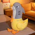 Multifilm Creative Shark Chicken Pehme pl&uuml;&uuml;sist t&auml;idisega m&auml;nguasi nukk padi voodi diivanipadi beebi lapsele t&uuml;druks&otilde;brale s&uuml;nnip&auml;eva kaaslase kingitus 40cm