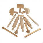Clay Doughs Tools kit Rolling Pin Cookie Wooden DIY Toddler Baking Accessories Educational Toys for