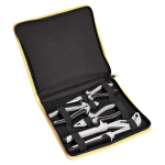 AmazonBasics Tangide komplekt, 4 musta, halli, black