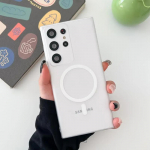 Luksuslik matt l&auml;bipaistev &uuml;li&otilde;huke &uuml;mbris Samsung Galaxy S25 S24 S23 Ultra S22 Plus Magsafe'i magnetilise juhtmevaba laadimisega l&auml;bipaistev telefoni kaas For Samsung S25 Ultra