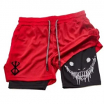 Berserk Muay Thai Kick Boxing UFFC MMA Segav&otilde;itluskunstide l&uuml;hikesed p&uuml;ksid Anime Mehed Naised Unisex Kahekihilised Kiiresti Kuivavad Hingavad Spordi J&otilde;usaali Fitness Treening 3XL