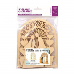 Arche de mariage - Non sp&eacute;cifi&eacute; - 14,8 x 18 cm - Bois - Beige - D&eacute;coration de f&ecirc;te