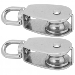 2 tk kaabli &uuml;he rihmaratta plokk roostevabast terasest rippuv traat pukseerimistrossi ratas