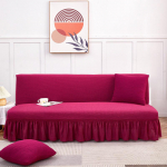 T&uuml;rgi paksendatud elastne diivanvoodikate &ndash; libisemisvastane, kriimustusvastane, hooaeg, v&auml;ike ruut, &uuml;hev&auml;rviline Small (120-150cm) roosa punane v&auml;rv