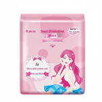 Seitsme m&otilde;&otilde;tme elegantne sari: 245 mm &uuml;li&otilde;hukesed puuvillased h&uuml;gieenisidemed, 10 tk, igap&auml;evaseks kasutamiseks, autentsed, mudel 8110 Elegant Daily Use 245mm, 10 pieces