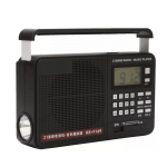 FM/AM/SW t&auml;isribaraadio Bluetooth digitaalne retroraadio Hifi kaasaskantav U-ketas USB/TF/MP3 muusikapleier k&otilde;lar bass LED taskulamp must