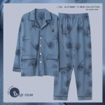 2023 Meeste 100% puuvillased pika varrukaga pidžaamad - kevad/s&uuml;gis stiil teismelistele poistele XXL