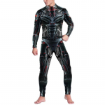 Robot Punk Skelett K&uuml;berpunk Steampunk Seksikas Slim Jumpsuit Catsuit Halloweeni Karnevali Peo Cosplay Kost&uuml;&uuml;mid S