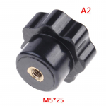 Plastist M4/M5/M6/M8 emakeermega Seitsme t&auml;rni kujuline peaga kinnitusmutrite nupp A2