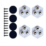 Pakend 4 isekleepuvat minirulli 360-kraadise p&ouml;&ouml;rlemisega, veerevad rattad k&ouml;&ouml;giseadmetele ja m&ouml;&ouml;blile must