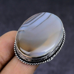 Montana Agate handmade 925 Sterling Silver Jewelry Ring Size 9 s4a87