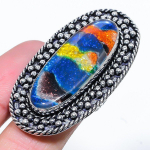 Dicorich Glass Handmade 925 Sterling Silver Jewelry Ring Size 8 n3i35