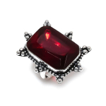 Mozambique Garnet Handmade 925 Sterling Silver Gift Jewelry Ring Size 7.5 l3z23