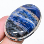 Sodalite Handmade 925 Sterling Silver Gift Jewelry Ring Size 7 n9b17