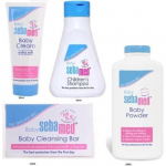 SebaMed Beebihooldus Komplekt &ndash; Kreem, Puuder, Puhastuskivi ja &Scaron;ampoon | &Otilde;rn Beebin&auml;o- ja Kehahooldus | 4 tk pakis