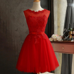 Naiste pidulik pulmade pruutneitsi &otilde;htune balli&otilde;htu kleit, kokteilikleit S punane