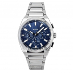 Fossil Everett Kronograaf Roostevabast terasest Sinine sihver Kvarts FS6104 Meeste k&auml;ekell sinine
