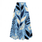 Naiste vabaaja ja moodne lilleprind elastse v&ouml;&ouml;kohaga lahtise seelikuga v&ouml;&ouml;koht L