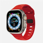 Silikoonrihm Apple Watchi rihmale 44mm 40mm 45mm 41mm 49mm 42mm 38mm 44 45 mm k&auml;ev&otilde;ru iWatch Series 7 se 3 4 5 6 8 Ultra Band 38 40 41 mm punane