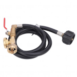 4FT gaasitankimise adaptervoolik Universaalne QCC1 Type1 gaasiballooni t&auml;itevoolik manomeetriga ja