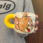 MINISO Multifilm Anime Tom ja Jerry Keraamiline Vee Tass Paarile Kodu Meik Armas Hommikus&ouml;&ouml;k Piima Tass Kontori Kohvi Tass &Uuml;llatuskingitus With box