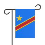 Drapeau &ndash; R&eacute;publique D&eacute;mocratique du Congo &ndash; 32 x 47,5 cm &ndash; pol&uuml;ester &ndash; mulje otse/tagurpidi &ndash; Jardin