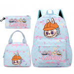 3 tk/komplekt Seljakott t&uuml;drukule kooli teismelisele &otilde;pilasele seljakott naistele seljakott l&otilde;unakottide ja pliiatsikotiga, kalasoomuste stiilis kotid