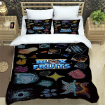 3D m&auml;ng B-blox Puuviljad Voodipesukomplekt Peen Vooditarvete Komplekt Tekikate Vooditekk Voodipesukomplekt Luksuslik S&uuml;nnip&auml;evakingitus EU single(135x200cm)