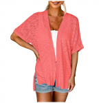 Naiste suvine vabaaja kerge kardigan l&uuml;hikeste varrukatega kardigan vabaaja lahtine smock top jope M