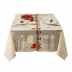 J&otilde;ulupitsist laudlina tikitud j&otilde;uluvana j&otilde;ulukellaga pidulik s&ouml;&ouml;gilaua kate puhkuse kodu &otilde;htus&ouml;&ouml;gipeo dekoratsioon One Size E