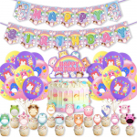 37 tk Squish Mallows peokaunistused sisaldavad Cake Toppersi b&auml;nnerballooni