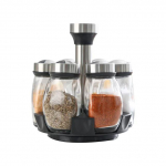 7 tk V&uuml;rtspurkide komplekt Klaasipudelid P&ouml;&ouml;rlev klaas Maitseaine Suhkru Pipra pudelid Soolapudelid Hoidik K&ouml;&ouml;gi hoiurest 1 set