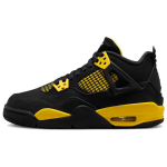 Air Jordan 4 Retro GS Thunder 2023 Laste tossud Must Tuur-Kollane 408452-017 36