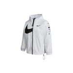 Nike Sportswear Swoosh V&auml;rviplokk Kootud Kapuutsiga Jakk Meeste &Uuml;ler&otilde;ivad Valge DJ8038-100 M