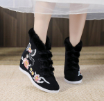 Naiste talvised soojad vabaaja poolsaapad libisemisvastased fliisvoodriga lumesaapad k&otilde;rge &uuml;laosaga jalan&otilde;ud mugavad tikitud kunstkarusnahast voodriga l&uuml;hikesed naiste saapad 40