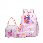 3 tk/kompl KPop Deemonik&uuml;ttide T&uuml;drukute Koolikott L&otilde;unakott Pinal &Otilde;pilase Multifilm Seljakott Bento Kotike Pliiatsikotid Koolitarbed Kingitus