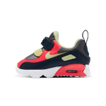 Nike Air Max 90 S&uuml;nteetiline nahk Slip-On &Otilde;hkpadjaga Vabaaja Madalad jooksukingad Beebi toss Must Punane 881924-023 23.5