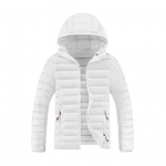 Polsterdatud meeste talvejope &Otilde;huke ja kerge polsterdatud jope Hele ja &otilde;huke, suur, mitmev&auml;rviline udupolsterdatud udupehmendus meeste talveriided L valge