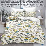 Minions Tekikate ja padjap&uuml;&uuml;ri komplekt Puuvillane Armas Prinditud Kate Tekk Single