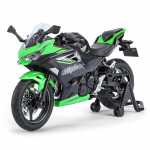 1/12 Kawasaki Ninja 400 Sulamist Valatud Mootorratta Mudel S&otilde;iduki Kogu Heli & Valgus Maastikuauto M&auml;nguauto Mudel must