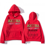 Maluma Europetuur 2025 Prindiga Kapuutsiga Pusad Meeste Hip Hop Moer&otilde;ivad Sweatshirtid Mood Uus Unisex Pulloverid Vabaaja T&auml;navamood 3XL