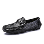 Meeste Vabaajajalatsid Ehtne Nahk Krokodilli Stiilis Mehelik Mugav King Loaferid Meeste Kingad Vabaaja Slip-on Lihtsad S&otilde;idukingad 38 pruun