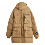Adidas Originals X C.P. Ettev&otilde;tte koost&ouml;&ouml; FW24 Soe Mugav L&otilde;tv Puhviparkka Unisex &Uuml;ler&otilde;ivad Helepruun JE8673 S