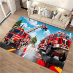 Tulet&otilde;rjeauto Vile 3D Prinditud Vaip, Elutoa Magamistoa Matt Laste Toa Pehme ja Mugav Libisemisvastane Vaip J&otilde;ulukink 40x60cm (16x24in) blue